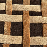 Checker Cherom – Hand Tufted Wool Rug in Chocolate Brown/Beige