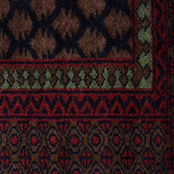 Zarqash – Hand Knotted Wool Rug in Navy Blue/Golden Brown