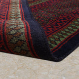 Zarqash – Hand Knotted Wool Rug in Navy Blue/Golden Brown