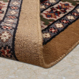 Zarmeher – Hand Knotted Wool Rug in Sage Green/Navy Blue