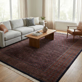 Zarrukh – Hand Knotted Wool Rug in Black/Rust