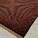 Darzaan – Hand Knotted Wool Rug in Navy Blue/Mushroom Brown