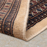 Mehrdast – Hand Knotted Wool Rug in Cream/Brown