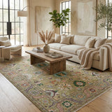 Verdanaar – Hand Knotted Wool Rug in Lime Green