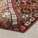 Surkhmahal – Hand Knotted Wool Rug in Crimson Red/Ivory