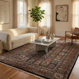 Darvaan – Hand Knotted Wool Rug in Navy Blue/Grey