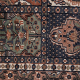 Darvaan – Hand Knotted Wool Rug in Navy Blue/Grey