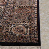 Darvaan – Hand Knotted Wool Rug in Navy Blue/Grey