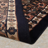 Darvaan – Hand Knotted Wool Rug in Navy Blue/Grey