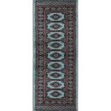 Bokhara – Hand Knotted Wool Rug in Teal/Brown