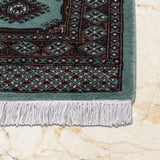 Bokhara – Hand Knotted Wool Rug in Teal/Brown