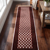 Qandahar – Hand Knotted Wool Rug in Cream/Rust Brown