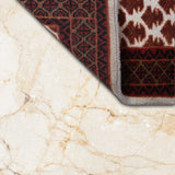 Qandahar – Hand Knotted Wool Rug in Cream/Rust Brown