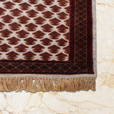 Qandahar – Hand Knotted Wool Rug in Cream/Rust Brown
