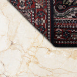 Mehrangul – Hand Knotted Wool Rug in Navy Blue/Maroon