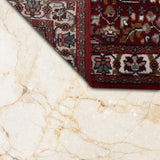 Shahanshah – Hand Knotted Wool Rug in Reddish Maroon/Cream