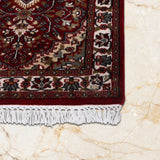 Shahanshah – Hand Knotted Wool Rug in Reddish Maroon/Cream