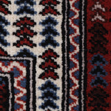 Badakhshan – Hand Knotted Wool Rug in Bluish Grey/Red