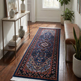 Lajvard – Hand Knotted Wool Rug in Indigo Blue/Navy Blue