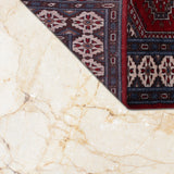 Qizilgul – Hand Knotted Wool Rug in Red/Cream