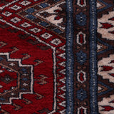 Qizilgul – Hand Knotted Wool Rug in Red/Cream