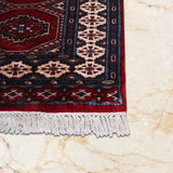 Qizilgul – Hand Knotted Wool Rug in Red/Cream