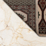 Aqsu – Hand Knotted Wool Rug in Cream/Brown