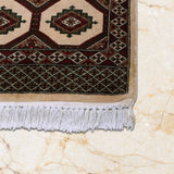 Aqsu – Hand Knotted Wool Rug in Cream/Brown