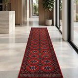 Barguzin – Hand Knotted Wool Rug in Red/Mushroom Brown