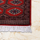 Barguzin – Hand Knotted Wool Rug in Red/Mushroom Brown