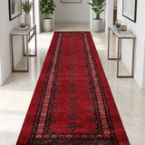 Surkhan – Hand Knotted Wool Rug in Ribbon Red/Brown