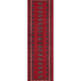 Rukhsar – Hand Knotted Wool Rug in Ribbon Red/Brown