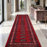 Rukhsar – Hand Knotted Wool Rug in Ribbon Red/Brown