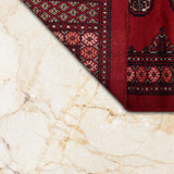 Rukhsar – Hand Knotted Wool Rug in Ribbon Red/Brown