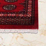 Rukhsar – Hand Knotted Wool Rug in Ribbon Red/Brown
