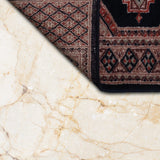 Shabestan – Hand Knotted Wool Rug in Navy Blue/Mushroom Brown