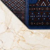 Shabrang – Hand Knotted Wool Rug in Cobalt Blue/Mushroom Brown