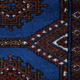 Shabrang – Hand Knotted Wool Rug in Cobalt Blue/Mushroom Brown