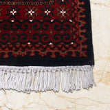 Sarbaz – Hand Knotted Wool Rug in Red/Navy Blue