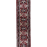 Mehrangiz – Hand Knotted Wool Rug in Maroon/Navy Blue