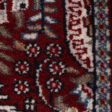 Mehrangiz – Hand Knotted Wool Rug in Maroon/Navy Blue