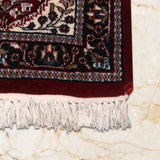 Mehrangiz – Hand Knotted Wool Rug in Maroon/Navy Blue