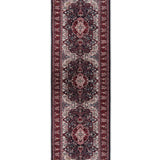 Golnar – Hand Knotted Wool Rug in Navy Blue/Red