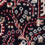 Golnar – Hand Knotted Wool Rug in Navy Blue/Red