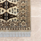 Lalkar Zagros – Hand Knotted Wool Rug in Cream/Mushroom