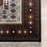 Selcuk – Hand Knotted Wool Rug in Cream/Mustard