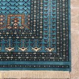Neelvat – Hand Knotted Wool Rug in Turquoise Blue