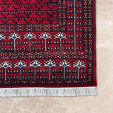 Zagros – Hand Knotted Wool Rug in Deep Maroon/Black