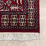 Daryush – Hand Knotted Wool Rug in Sangria Maroon/Cream