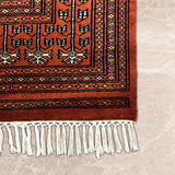 Ruh Miraj – Hand Knotted Wool Rug in Rust/Black
